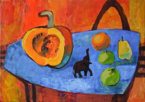 "Martwa natura z dynią", Anna Masiul-Gozdecka