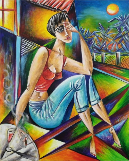 WOMAN CHILLOUT, 2021, Thomas Lange