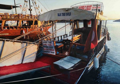 Port w Side - złota godzina, 2021, Grzegorz Chojnacki