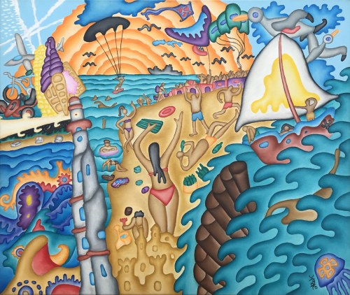 Na plaży, 2015, Arkadiusz Koniusz