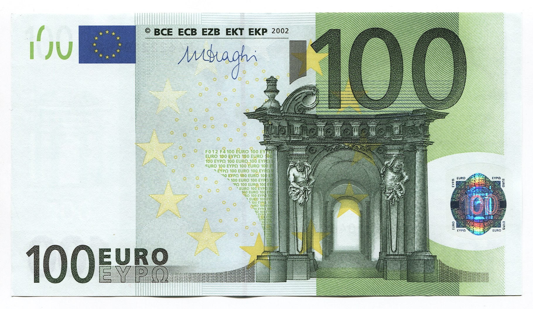 European Union 100 Euro 2002 Nice Number - Online auction / Online bidding  - Price - OneBid