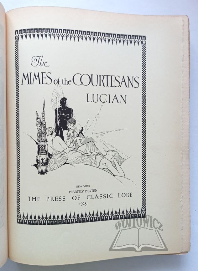 LUKIAN z Samosat, The Mimes of the Courtesans. Aukcja