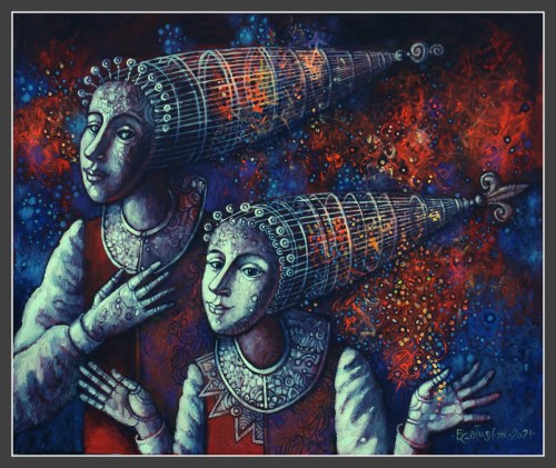ŚWIETLIKI, 50 x 70 cm., Edward Gałustow