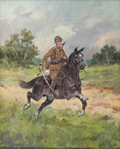 Ułan na koniu, 1995, Edward Mesjasz