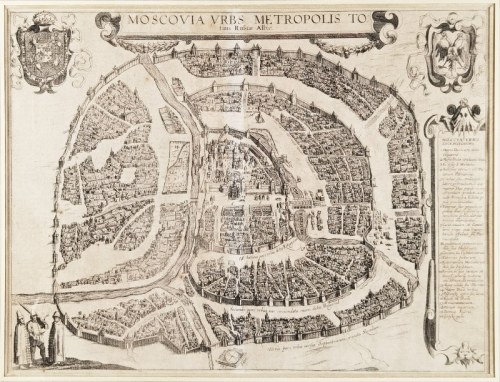 Frans HOGENBERG (1535-1590), Plan Miasta Moskwy z okresu okupacji Kremla przez Wojska Polskie, Georg Braun
