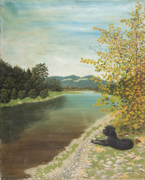 Pejzaż skawecki [z nad Skawy], 1976, Halina Dąbrowska