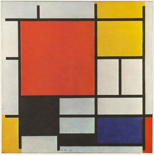 Composizione in rosso, giallo blu e nero, Piet Mondrian