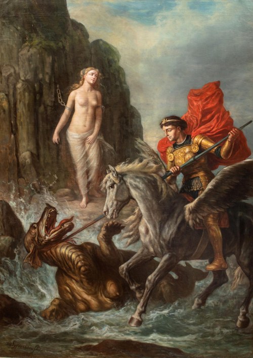 Nad smoczą jamą (Perseusz i Andromeda), 1880 r., Feliks Sypniewski