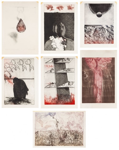 Zestaw 7 grafik, 1971-1973, Ewa Wieczorek