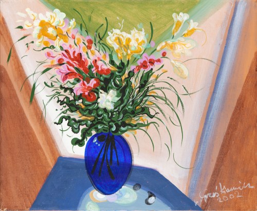 Martwa natura z kwiatami, 2002, Lech Grześkiewicz