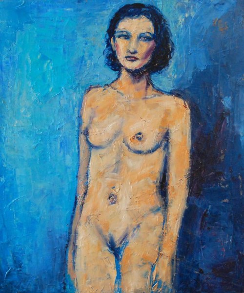 Niebieski akt, 2016, Anna Zawadzka-Dziuda
