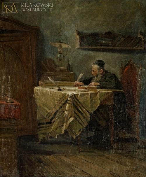 "Stary Żyd podczas pisania", Abraham Messer