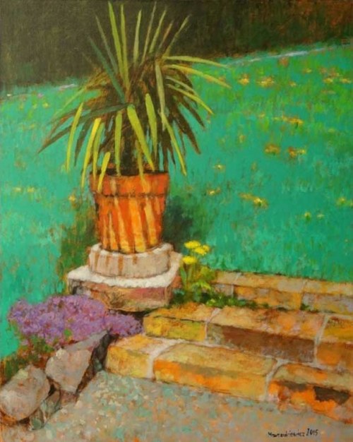 Motyw z Toskanii z palmą, 2015, Adam Marczukiewicz