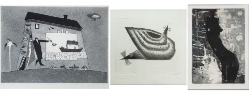 Zestaw trzech grafik na papierze, Jerzy Dmitruk