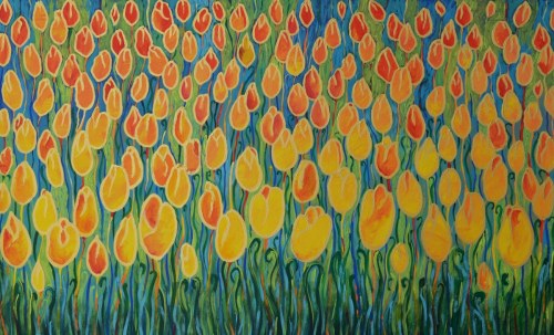 Żółte tulipany, 2021, Beata Gaudy