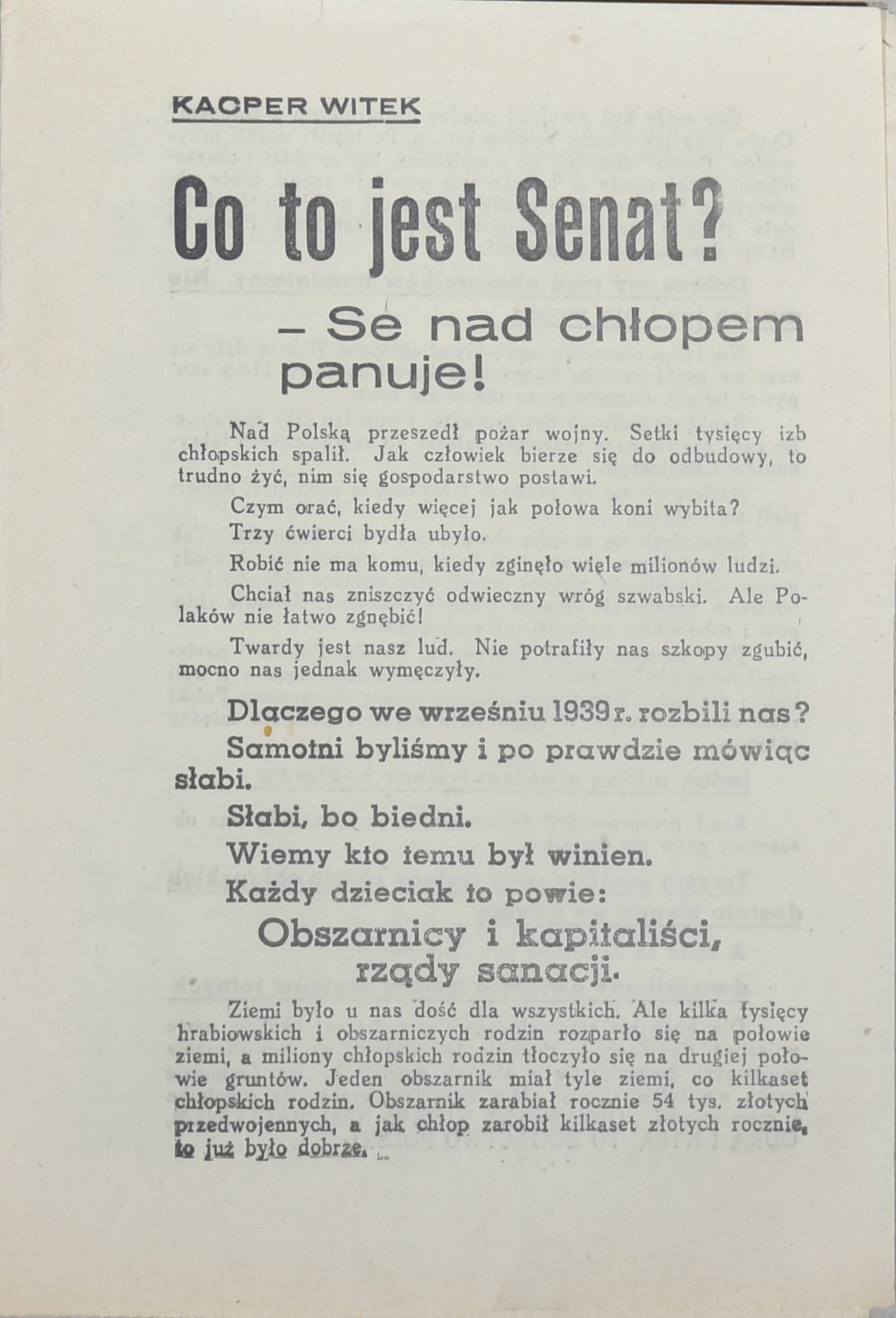 witek-kacper-co-to-jest-senat-se-nad-ch-opem-panuje-1946-aukcja