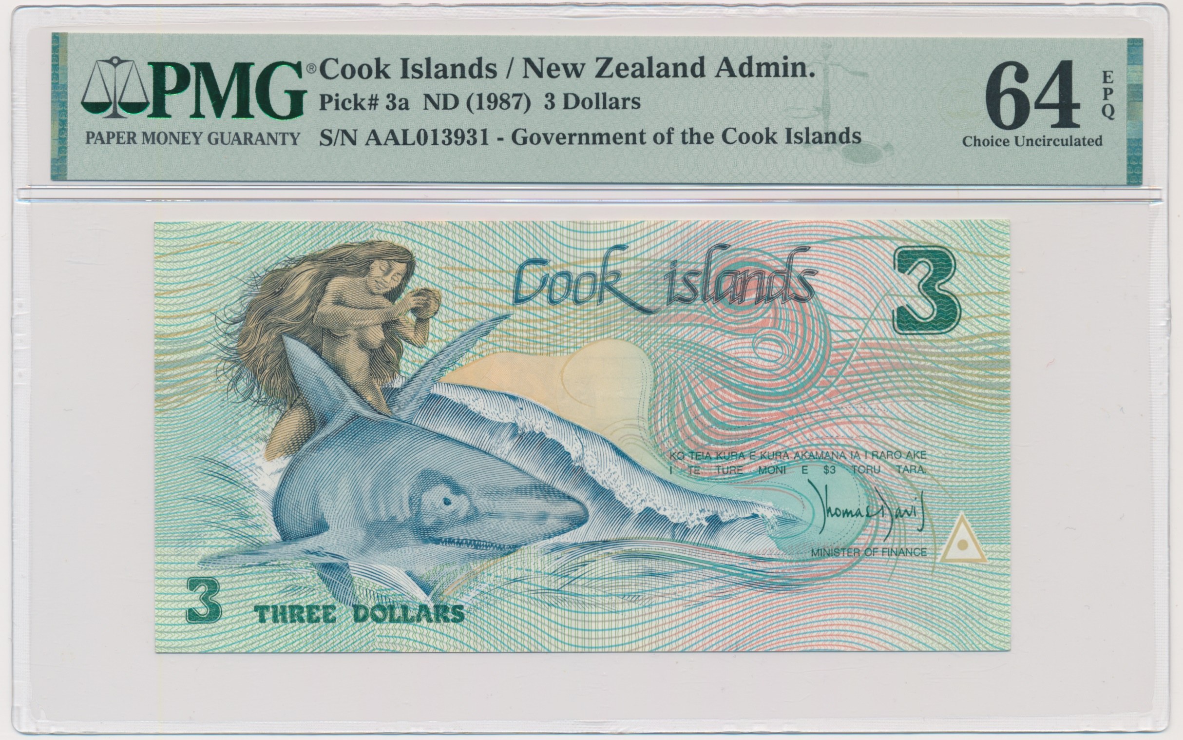 Cook Islands, Dollars (1987) PMG 64 EPQ Online auction