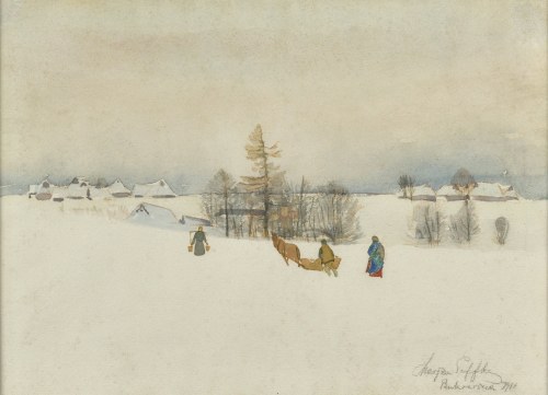 Pejzaż zimowy, 1919?, Marian Puffke