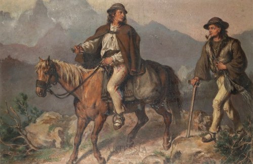 Spotkanie w górach, 1869, Wojciech Gerson