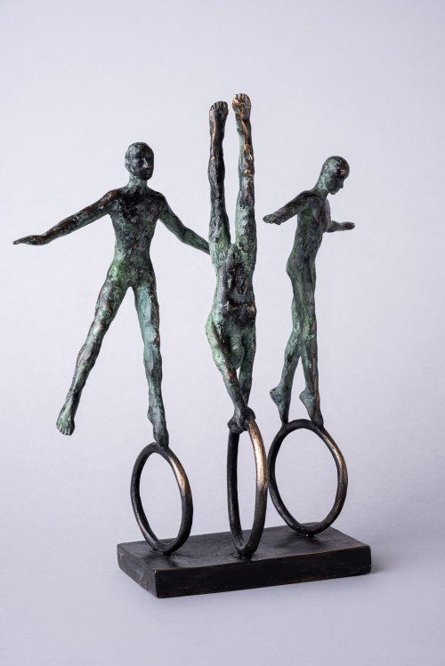 Akrobaci - Trójka (Brąz, wys. 28 cm, Edycja: 6/8), Joanna Zakrzewska