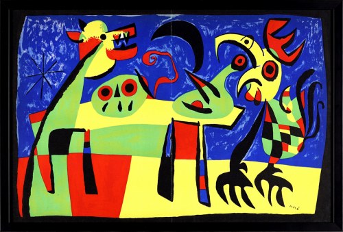 Pies szczekający na księżyc - praca dwustronna, Joan Miró
