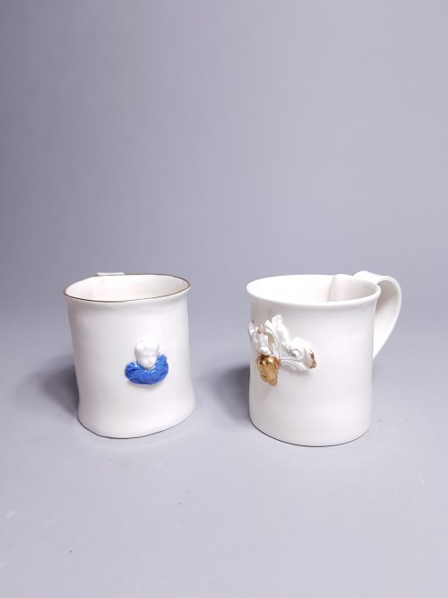 Kubki - 2 szt. (porcelana unikatowa), Karolina Szeląg