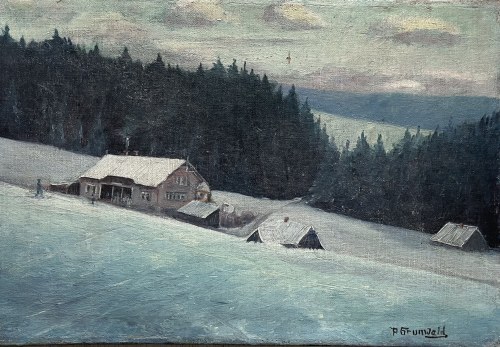 Schronisko w górach, Polska, lata 30. XX w., P. Grunwald