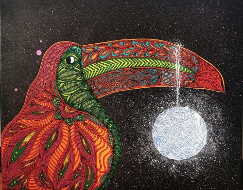 Tucan and Moon, 2021, Luiza Poreda