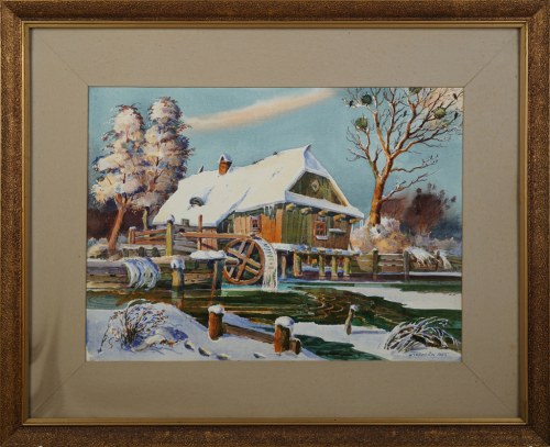 Młyn wodny w Dziekanowie, 1985, Wiktor Zin