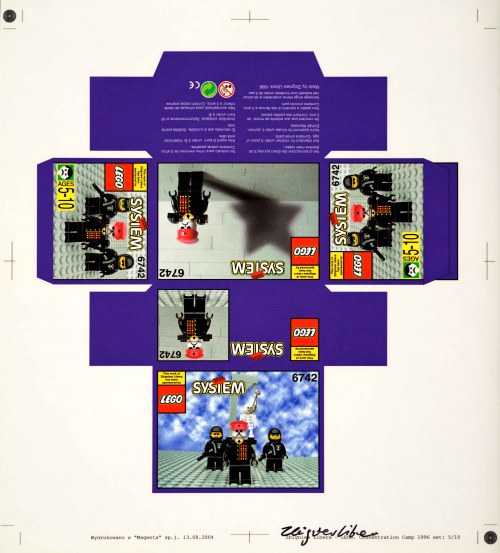 Lego. Obóz koncentracyjny - wykrojnik opakowania przedstawiający nadzorców, Zbigniew Libera