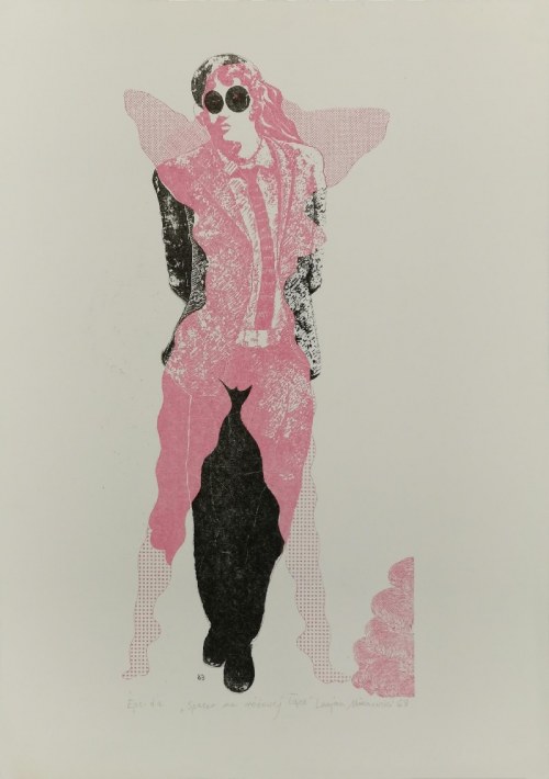Spacer na różowej łące, 1968, Lucjan Mianowski