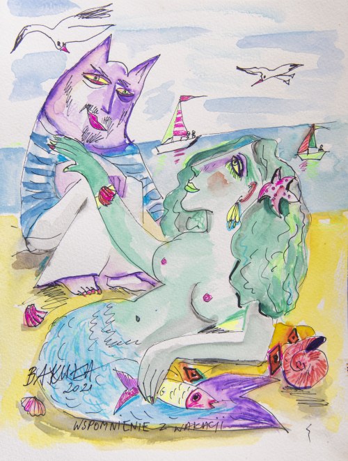 "Wspomnienie z wakacji", 2021, Hanna Bakuła