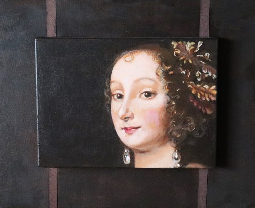 "Fantazja z perłą - naśladownictwo A. van Dyck'a ", 2019, Urszula Religa-Parfianowicz