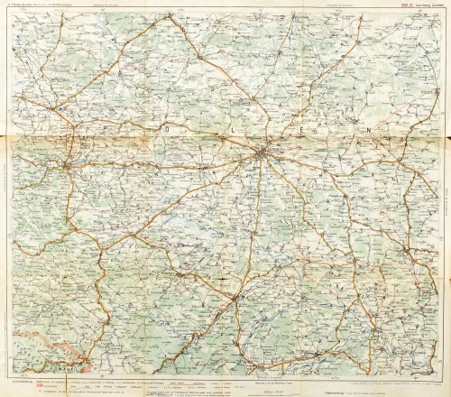 wiedeń mapa samochodowa OKRĘG LWOWSKI, Mapa samochodowa okręgu lwowskiego, wyd. i druk 