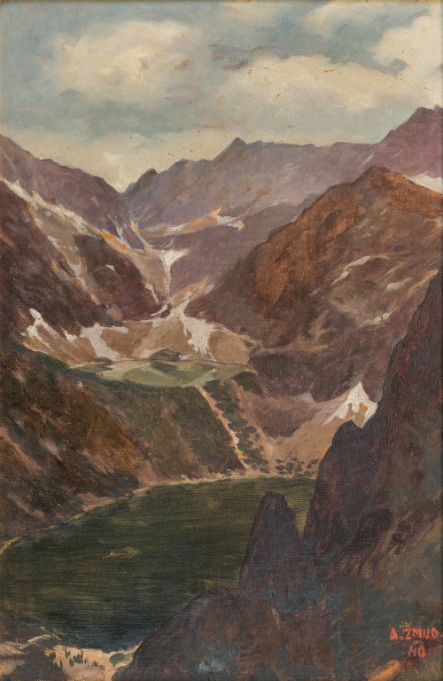 Pejzaż z Tatr (Morskie Oko i Czarny Staw), 1940, Alfred Żmuda