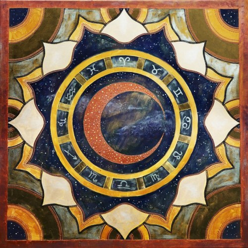 Miedziany księżyc i znaki zodiaku, 2021 r., Magdalena Bronakowska