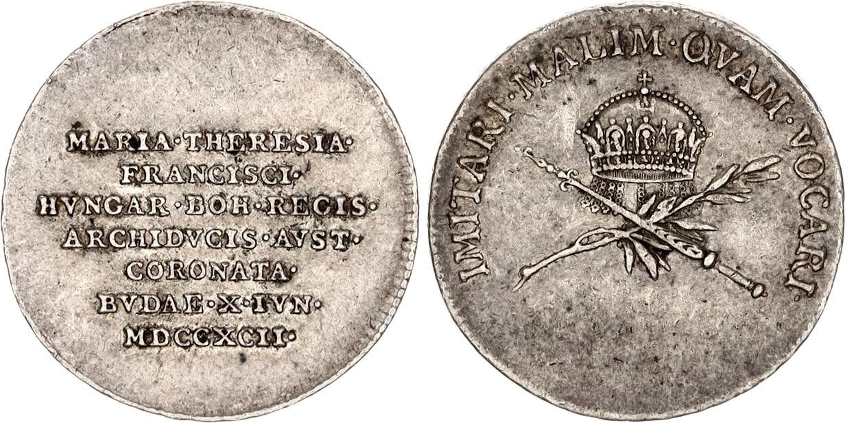 Austria - Hungary Coronation AR Token Maria Theresa 1792 