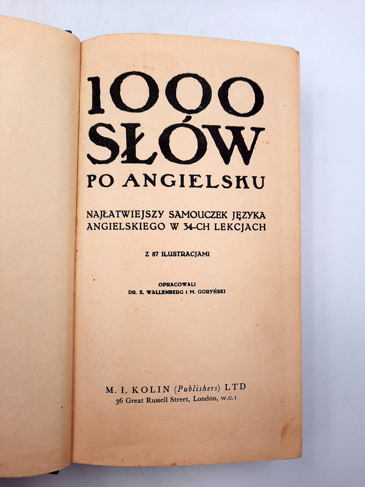 Wallenberg, Goryński - 1000 słów po angielsku [z 87 ilustracjami ], ok