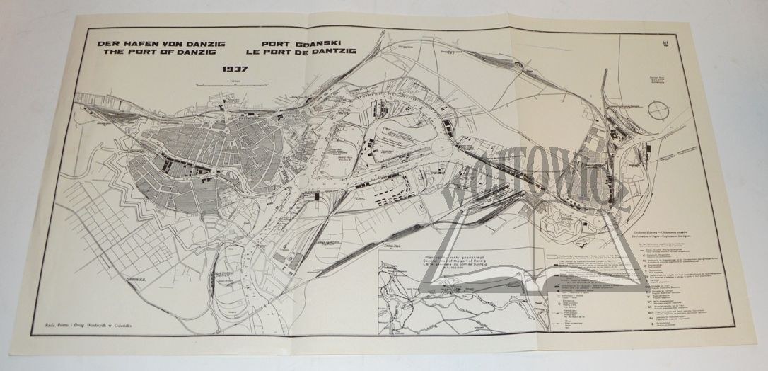 (GDAŃSK) Mapa portu gdańskiego. - Aukcja internetowa / Licytacja online ...
