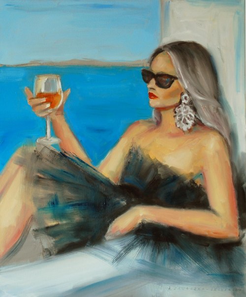 Aperol w greckim błękicie, 2021, Anna Zawadzka-Dziuda