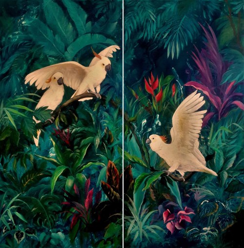 Green paradise VIII (dyptyk), 2021, Patrycja Kruszyńska-Mikulska