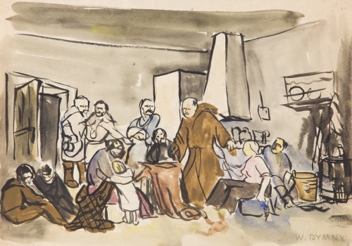 Scena rodzajowa we wnętrzu, Wiesław Dymny