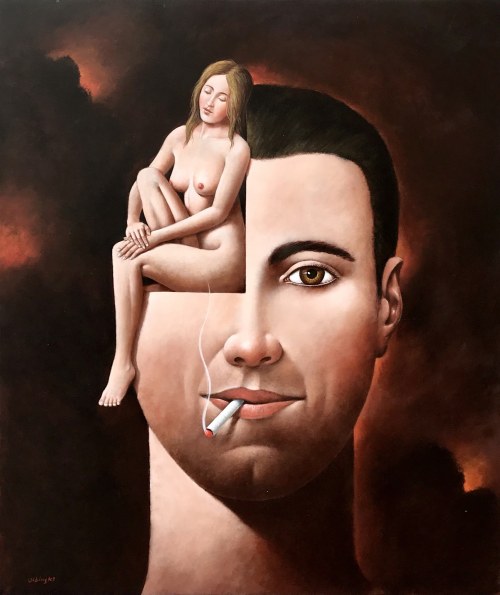Gone with the smoke, 2021, Rafał Olbiński