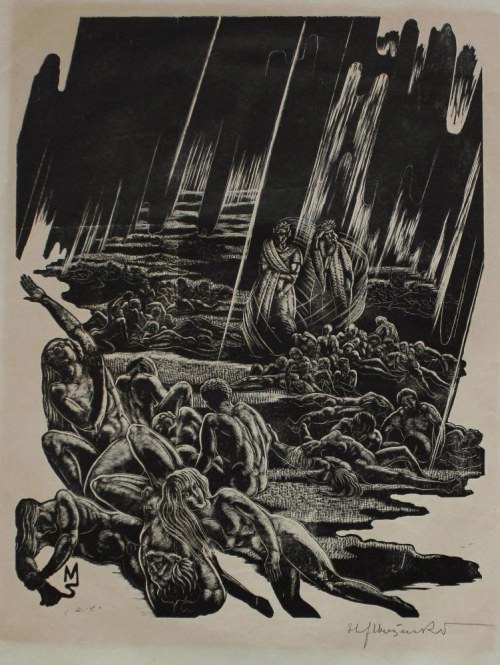 Ilustracja do „Boskiej komedii” Dantego. Piekło, Pieśń XXIX, Stefan Mrożewski