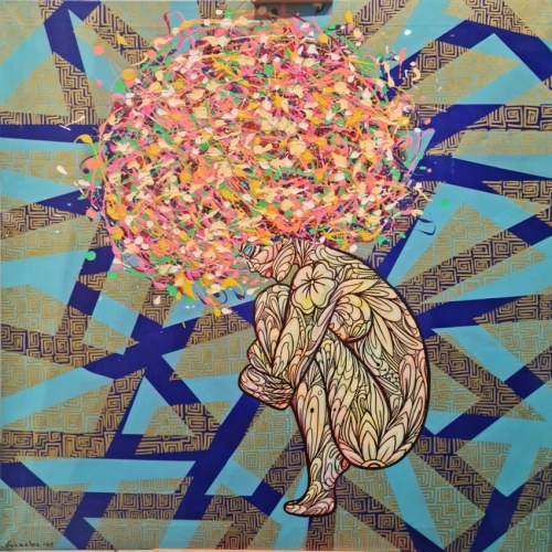Pensamientos Tourqouise, 2021 r., Yadiel Gonzalez