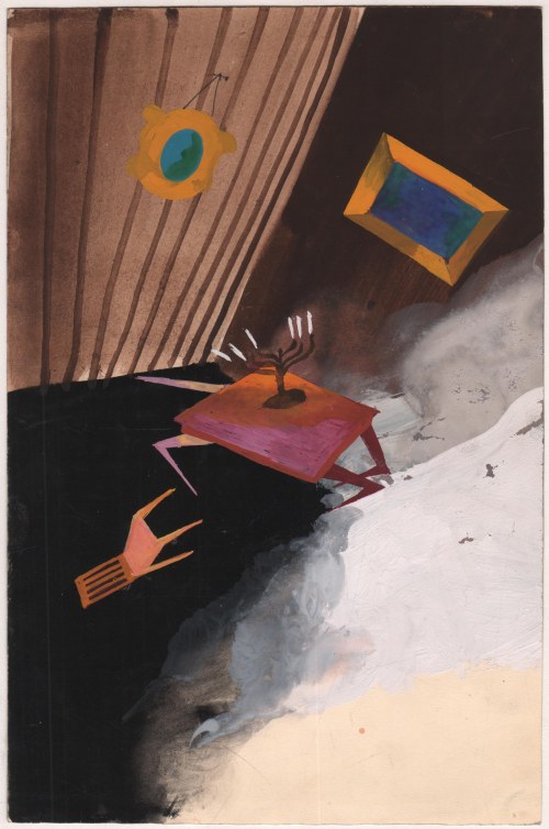 [rysunek, 1976] [pijany stół], Gabriel Rechowicz