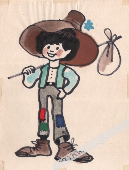 [rysunek, ok. 1977] Janek Wędrowniczek, Janusz Stanny