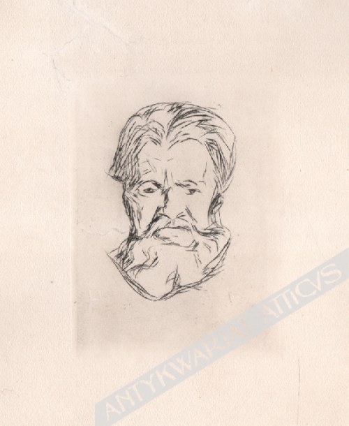 [grafika, 1917] Bildnisstudie [autoportret], Edvard Munch