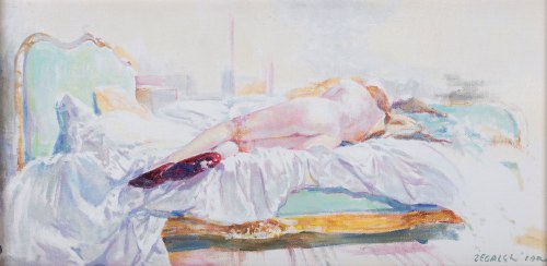 Zielone łóżko, 2020, Leszek Żegalski