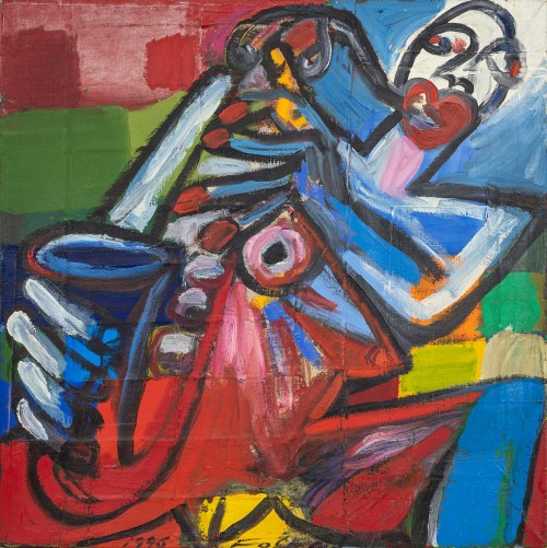 Saksofonistka, 1996, Andrzej Folfas